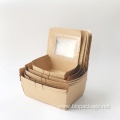 High quality kraft paper box with window 500ml